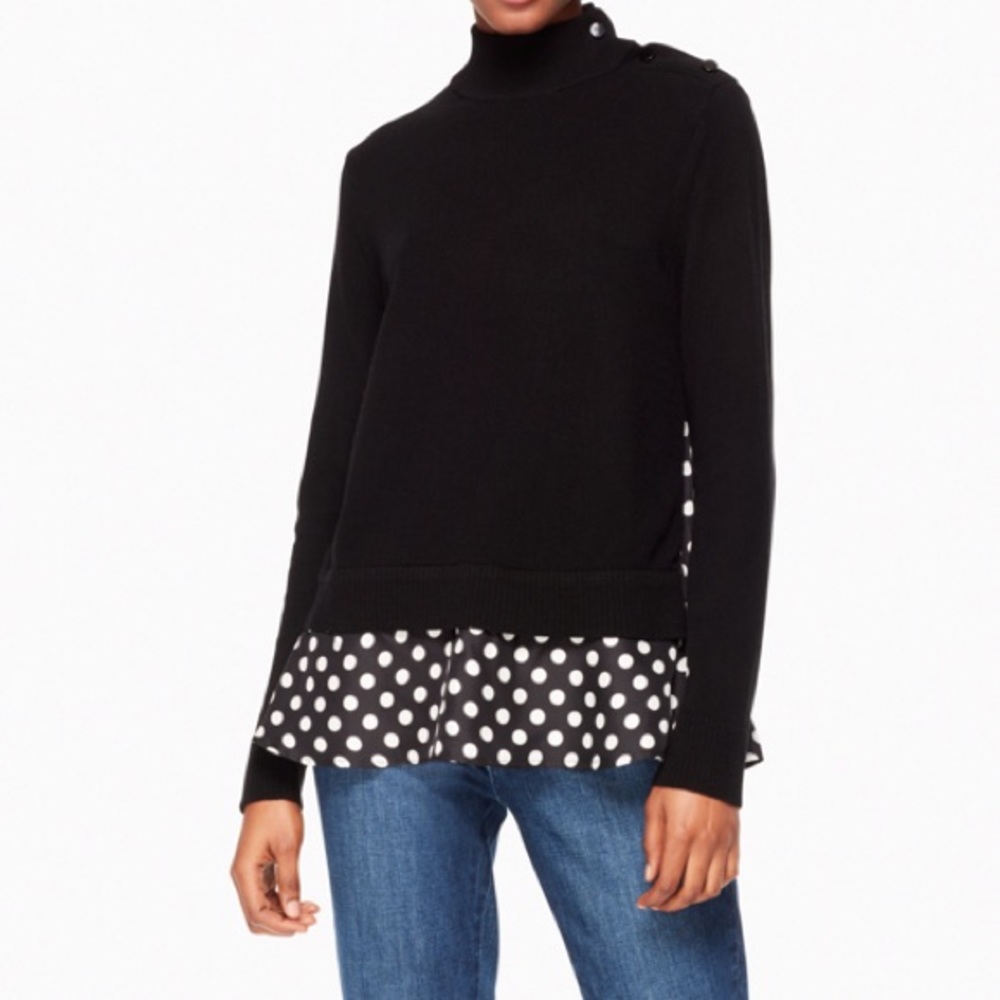 Kate Spade Wool Blend Polka Dot Sweater
